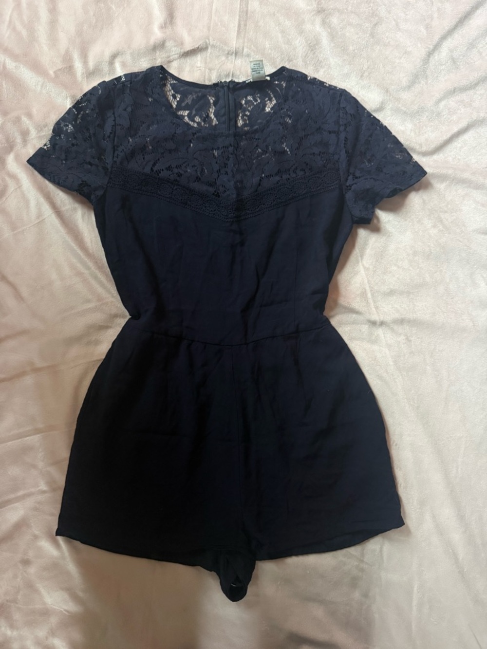 Navy lace romper